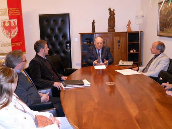 incontro fra il BARD Movimento Belluno Autonoma Regione DOlomiti ed il presidente del Südtirol Durnwalder