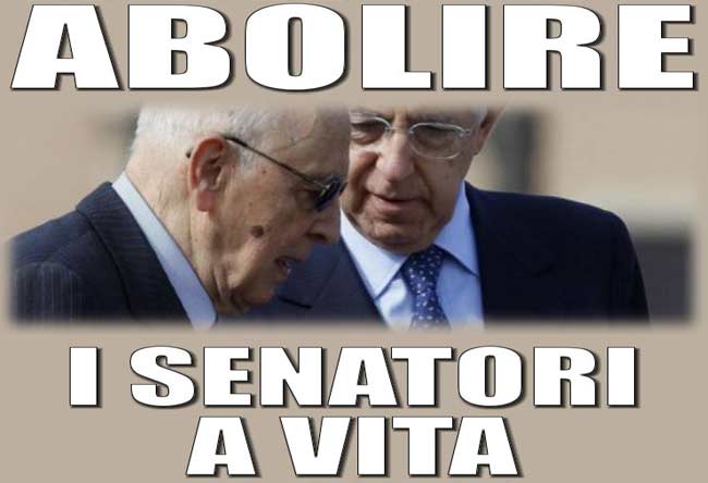 abolire i senatori a vita