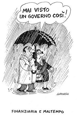 vignetta Giannelli su "Piove, Governo ladro"