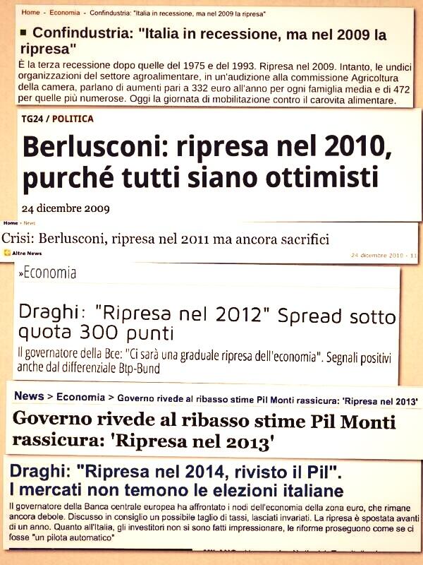 campionario di "dichiarazione di ripresa" dal 2009 ad oggi ...