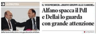 tratto da prima pagina del Trentino sabato 16 novembre 2013 