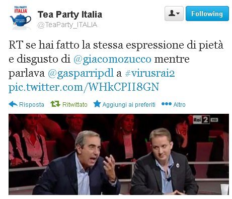 tweet Tea Party Italia (Zucco vs Gasparri)