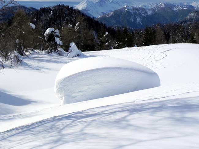 Pian dei Buoi - Tabià dei Poa a Soracrepa (foto Eugenio Calligaro - 15 feb. 2014)