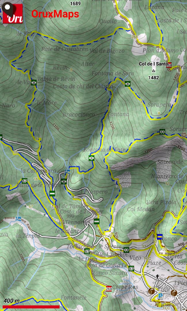 Anello dei Faggi su OruxMap