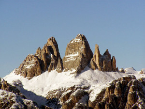 Tre Cime di Lavaredo da Pian dei Buoi.