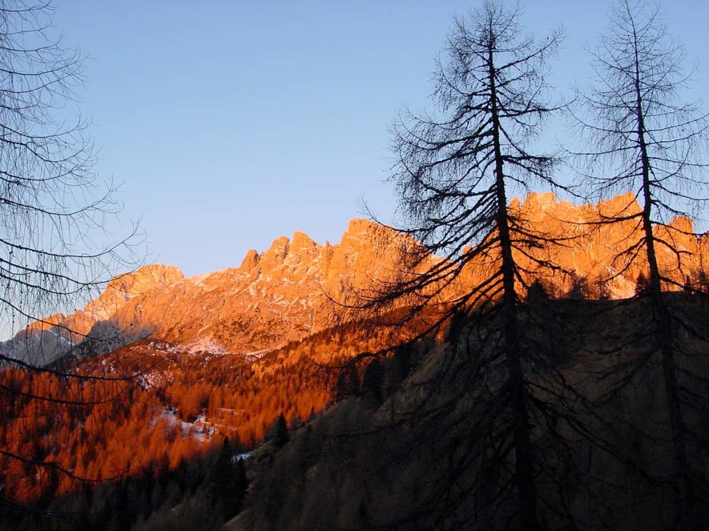 Alba sulla Croda Bianca, Ciastelin e Ciarìdo