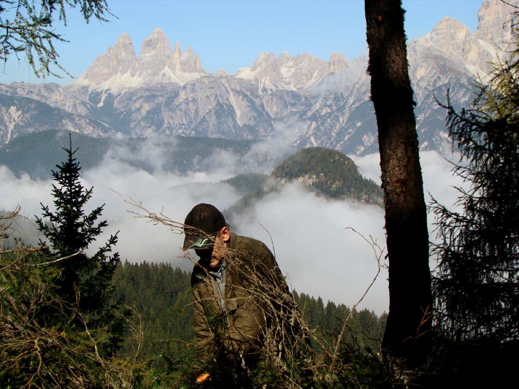 Dal Pian "de l Canon" verso le Tre Cime di Lavaredo, il Paterno e la Croda dei Toni