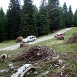 La strada del Genio divide i due piani: "de la Caliera" sopra la strada, "de Huber" sotto la strada