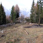 La trincea aerea in tutta la sua lunghezza...