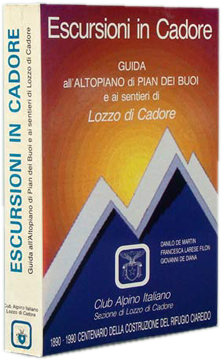 copertina del libro "Guida all'altopiano di Pian dei Buoi e ai sentieri di Lozzo di Cadore"