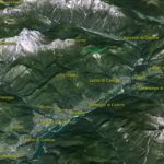 Il PdM in 3D (da Google Earth): la vallata del Centro Cadore in tutta la sua estensione, da Auronzo a Pieve di Cadore