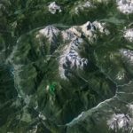 Il PdM in 3D (da Google Earth): la Val d'Ansiei, la Val del Boite e il tratto centrocadorino della Valle del Piave perimetrano il territorio del mai costituito Parco del Cadore "Marmarole, Antelao, Sorapiss"