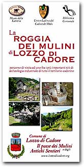 copertina pieghevole roggia dei mulini di lozzo di cadore