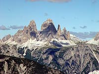 Le Tre Cime di Lavaredo lungo il sentiero Amalio Da Pra