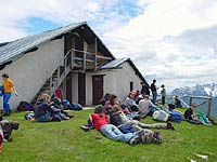 il rifugio Ciareido è molto frequentato dai giovani escursionisti